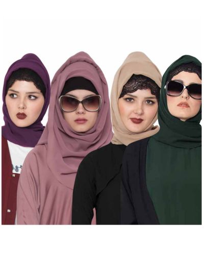 Combo Super Fine Georgette Hijab (Set of 4)