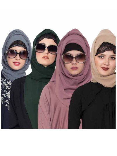 Combo Super Fine Georgette Hijab (Set of 4)