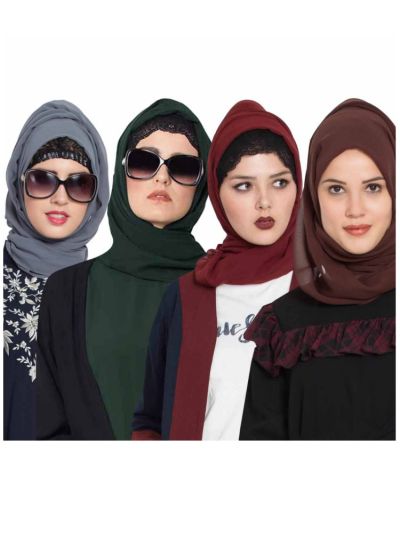 Combo Super Fine Georgette Hijab (Set of 4)