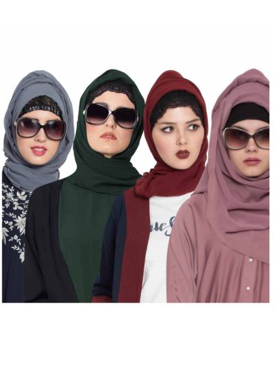 Combo Super Fine Georgette Hijab (Set of 4)