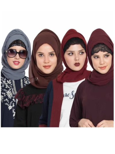 Combo Super Fine Georgette Hijab (Set of 4)