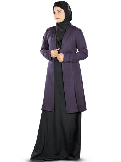 Haneefa Jersey Cardigan (Purple)