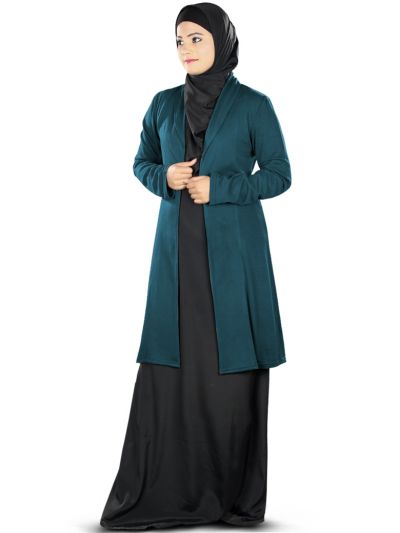 Haneefa Jersey Cardigan (Teal)