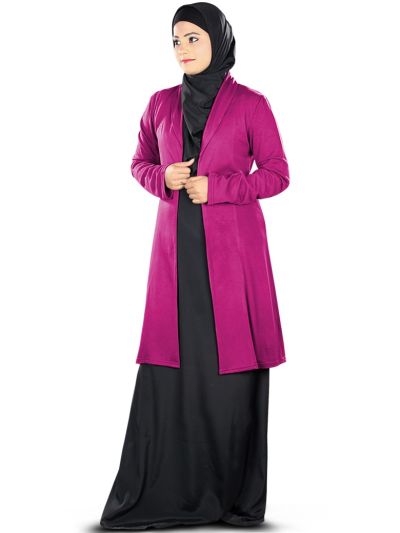 Haneefa Jersey Cardigan (Magenta)
