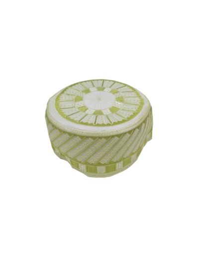 Henna Green Embroidery Cap (53 Cm - 20.5 Inches)