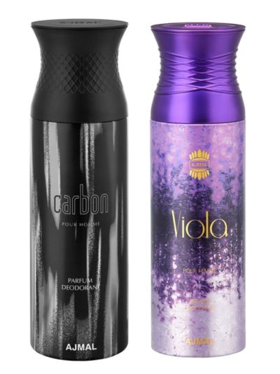 Ajmal Carbon & Viola Deodorants for Men & Women (pack of 2)