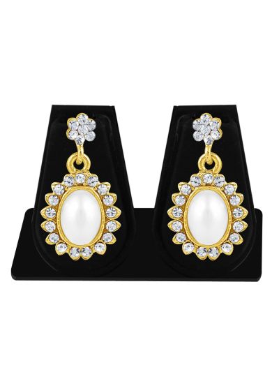 Pearl Gold Plated Drop Earring
