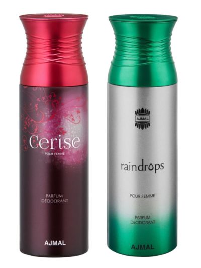 Ajmal Cerise & Raindrops Deodorants for Women (pack of 2)