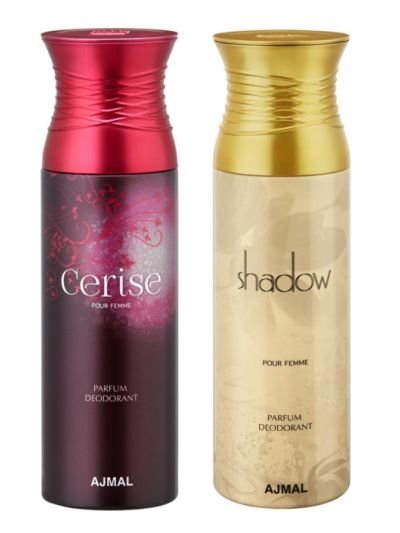 Ajmal Cerise & Shadow Her Deodorants for Women (pack of 2)