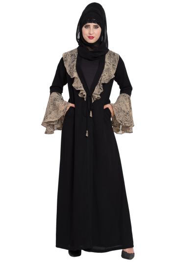 Cardigan For Abaya With Snake Print