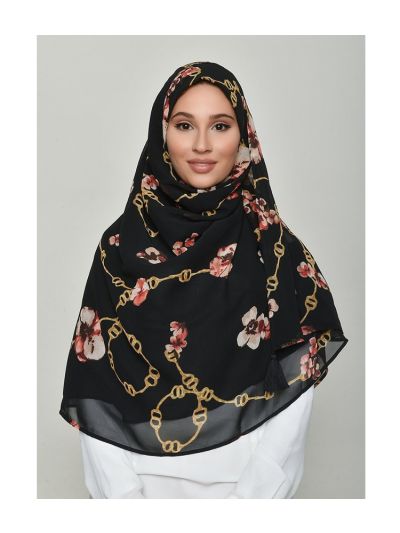 Chains Black Georgette