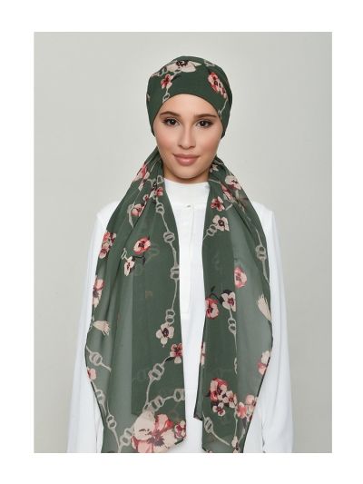 Chains Green Georgette