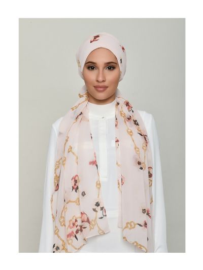 Chains Pink Georgette