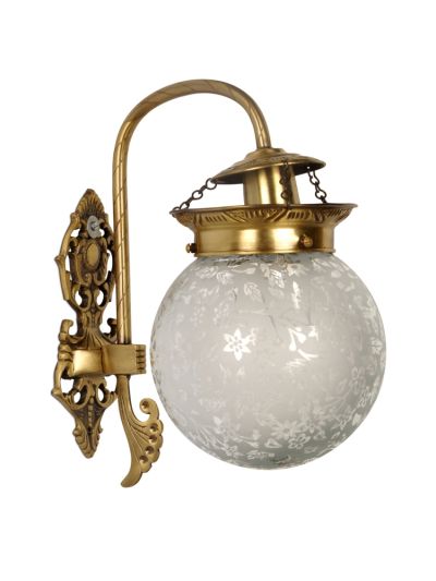 Etched Globe Wall Sconce Light