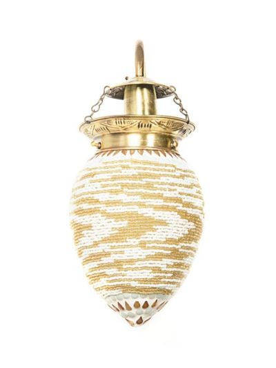 Mosaic Bead Oval Wall Hanging Light