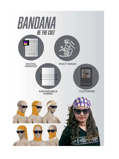 Printed Arabic Calligraphy Neck Gaiter / Bandana