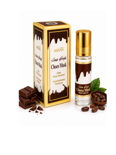 Ahsan Choco Musk | Rich Gourmand Alcohol-Free Fragrance | Attar 8 ML