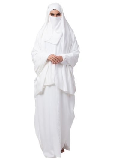 White Kaftan & Irani Chadar Combo