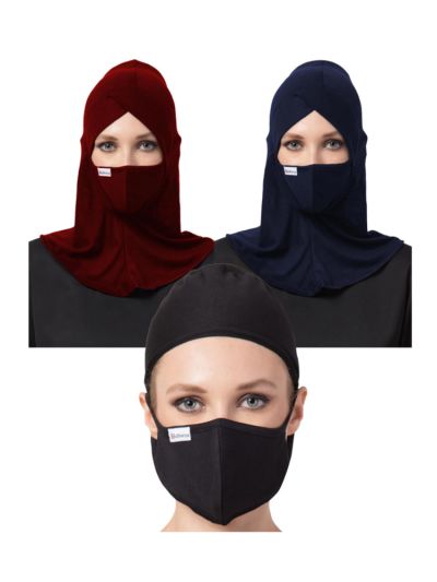 Under Hijab Cap and Mask Combo