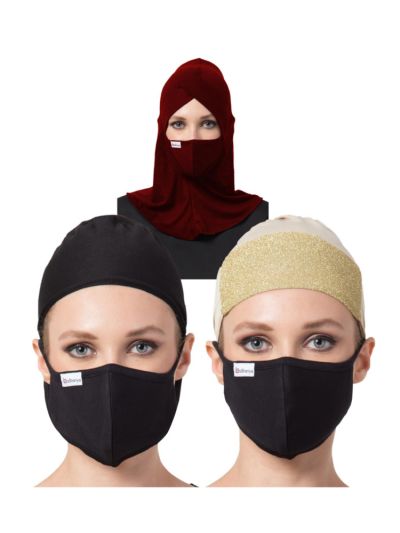 Under Hijab Cap and Mask Combo