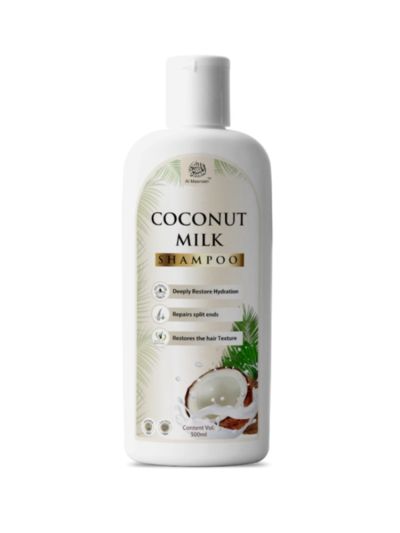 AL MASNOON Coconut Milk Shampoo 500ml – Deeply Restores Hydration & Repairs Split Ends – Enriched with Natural Coconut Milk for Ultimate Hair Nourishment