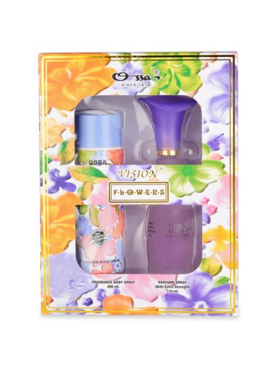 Ossa Vision Flower Gift Set Of Perfume 110ml & Body Spray 200ml For Women