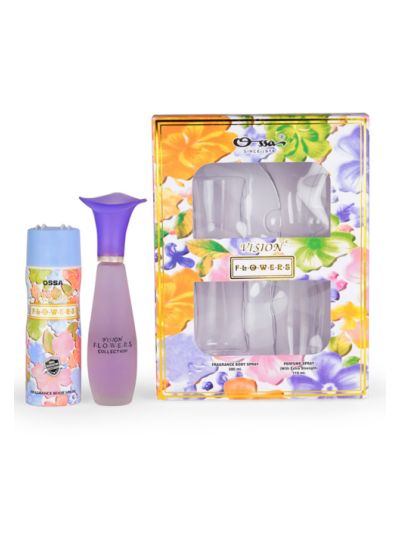 Ossa Vision Flower Gift Set Of Perfume 110ml & Body Spray 200ml For Women