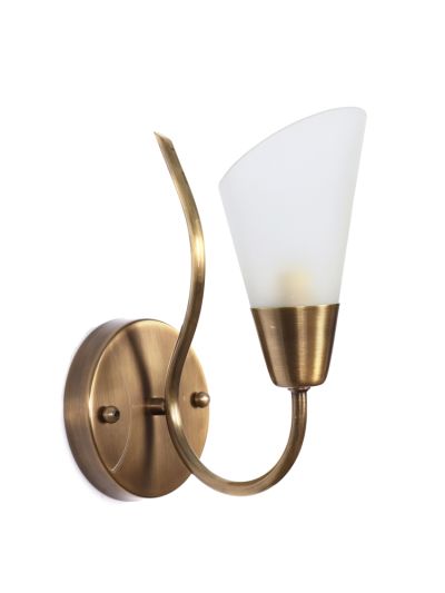 Modern Cone Antique Brass Single Wall Sconce