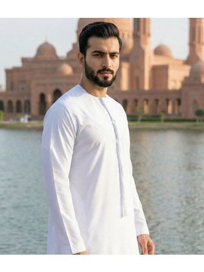 Al Noor Emirati Cool White Thobe