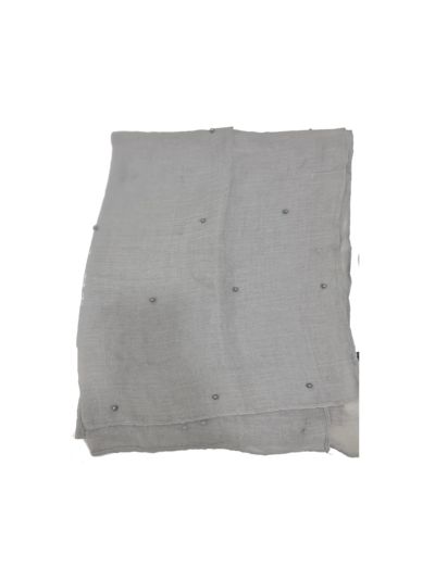 Grey Cotton Beads Hijab 