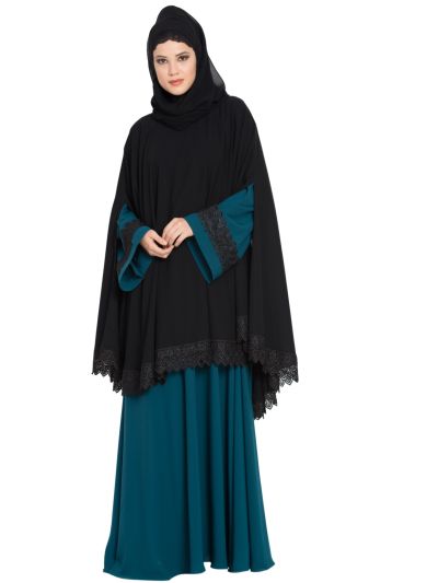  Beautiful cape with slits on both sides Abaya