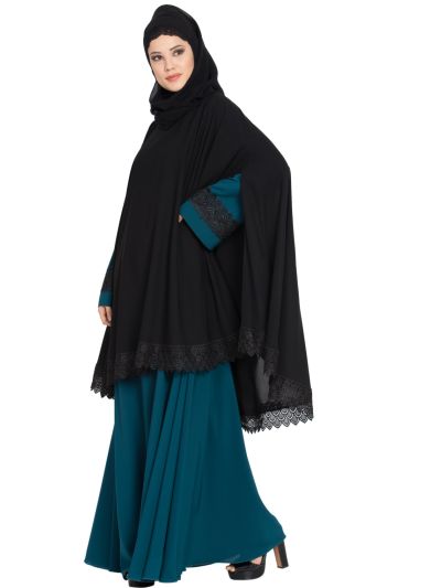  Beautiful cape with slits on both sides Abaya