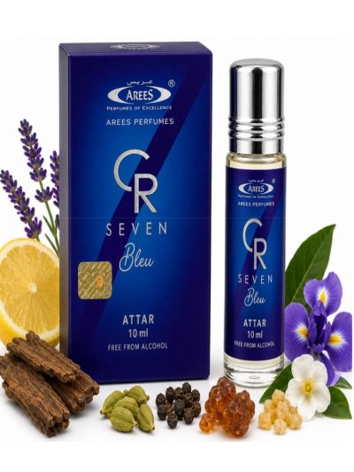 Arees CR Seven Bleu | Fresh, Aquatic, Modern | 10ml Attar 