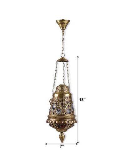 Antique Finish Moroccan Brass Hanging Light