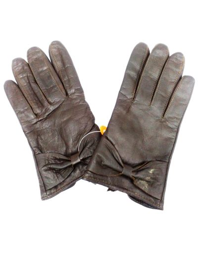 Dark Brown Leather Gloves