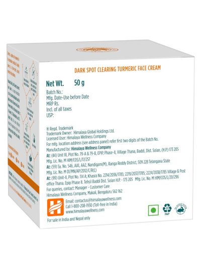 Himalaya Dark Spot Clearing Turmeric Face Cream 50g