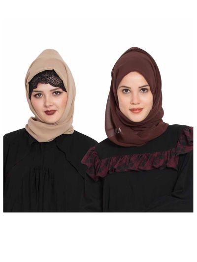 Combo Super Fine Georgette Hijab (Set of 2)