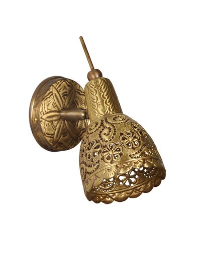 Hand tooled Single Brass Spot Light