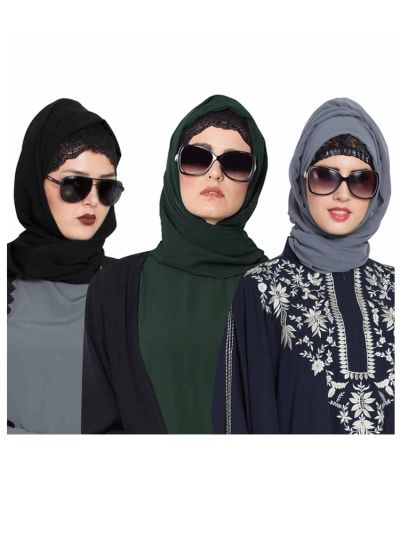 Combo Super Fine Georgette Hijab (Set of 3)