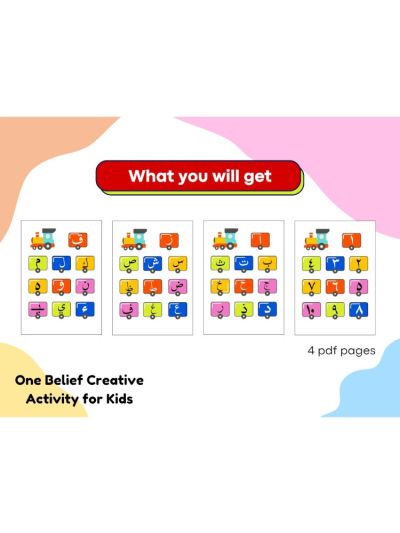 Arabic Number Train – Counting & Sequencing Activity for Preschoolers 