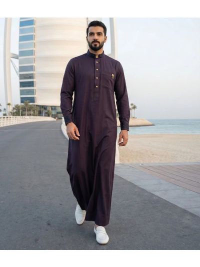 Al Noor Platinum Dark Maroon Thobe