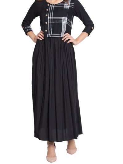 Alif Designer Dress With Contrast Pattern