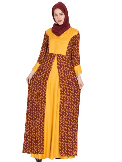 Printed Long Dress in Dual Color