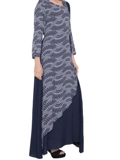 Blue Long Dress Rayon Abaya