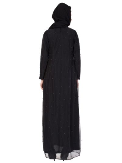 Black Pearl Net Abaya 