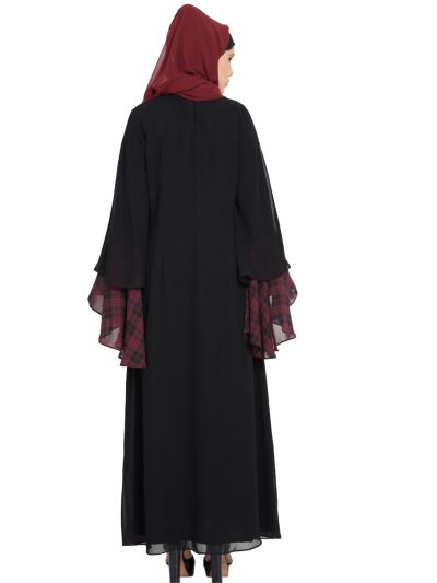 Amani-Multi layered-Dual Color Designer Abaya
