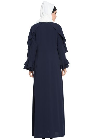 Designer Abaya with Cape and Bell Sleeves