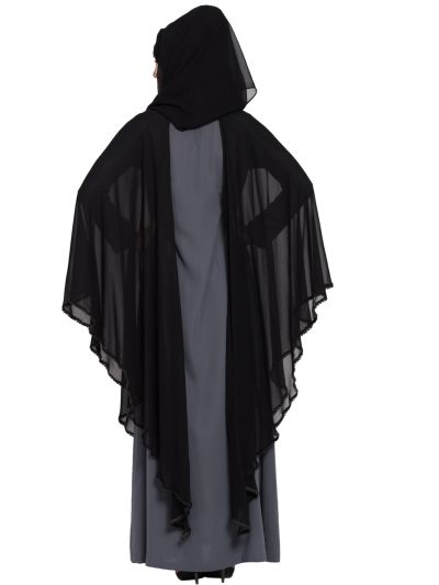 Dubai Style Designer Abaya with Pearl Lace and Yoke