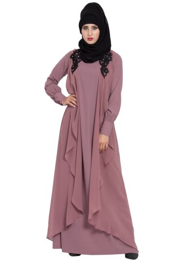 Modern Abaya Dress In Dual Layer