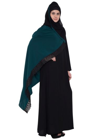 Madiha Designer Abaya With Attached Shawl